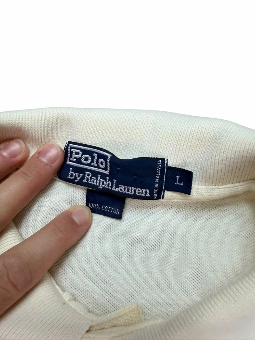 Polo by Ralph Lauren Classic Fit Cream Short-Sleeve Polo